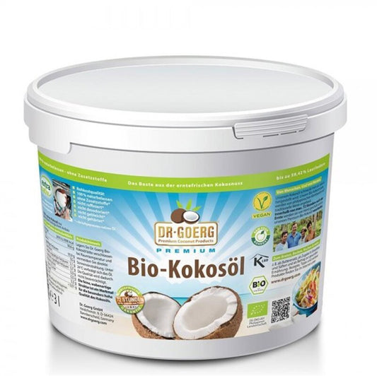 Kokosnussöl, Premiumqualität (Bio & Roh) 3 l